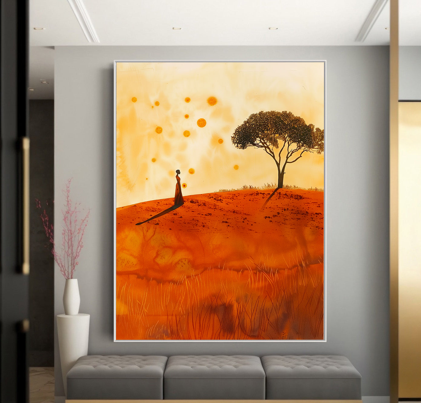 Leinwandbild - Brennende Kerze