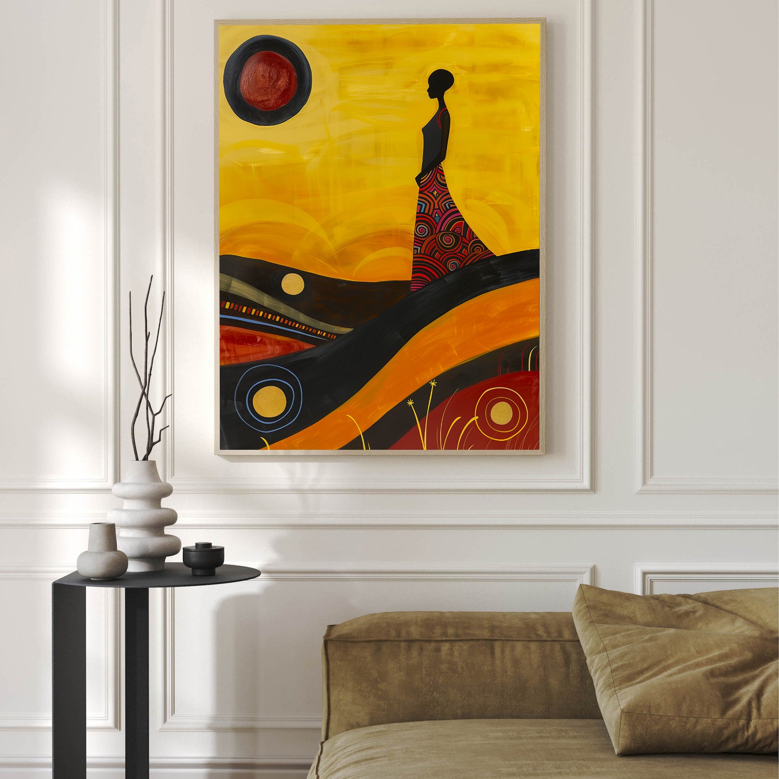 Leinwandbild - Brennende Kerze