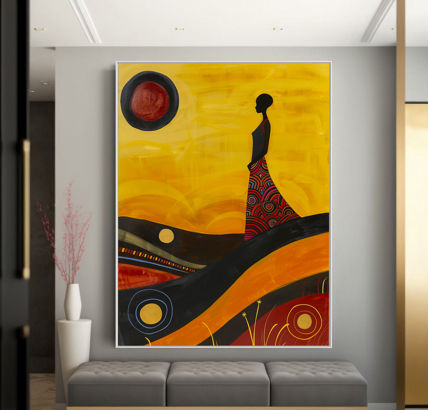 Leinwandbild - Brennende Kerze