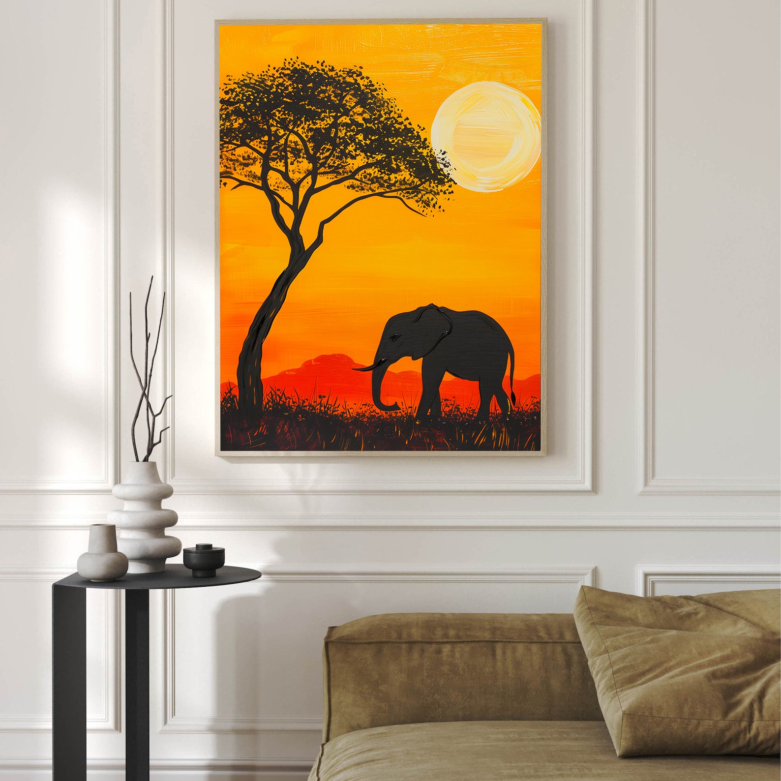 Leinwandbild - Brennende Kerze