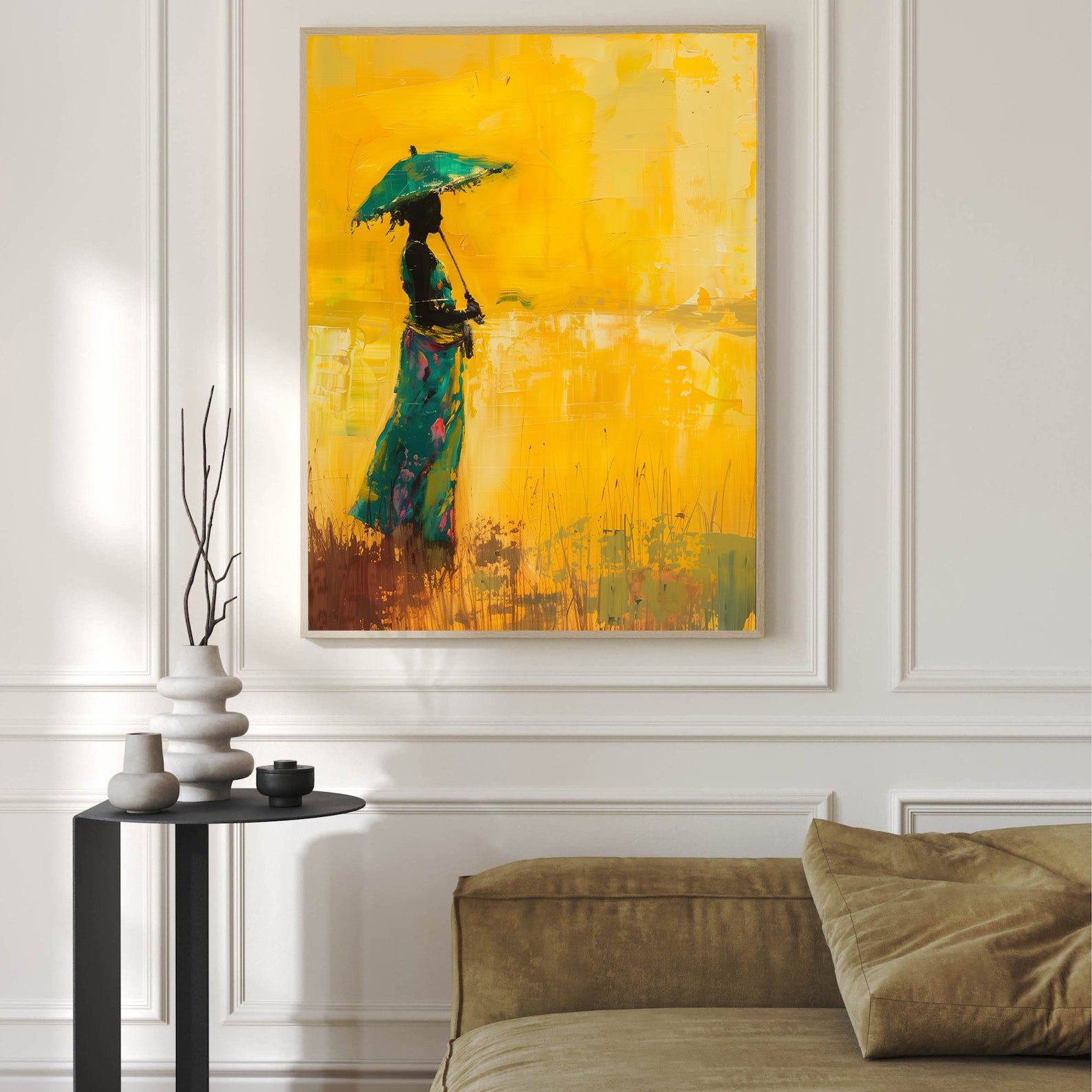 Leinwandbild - Brennende Kerze