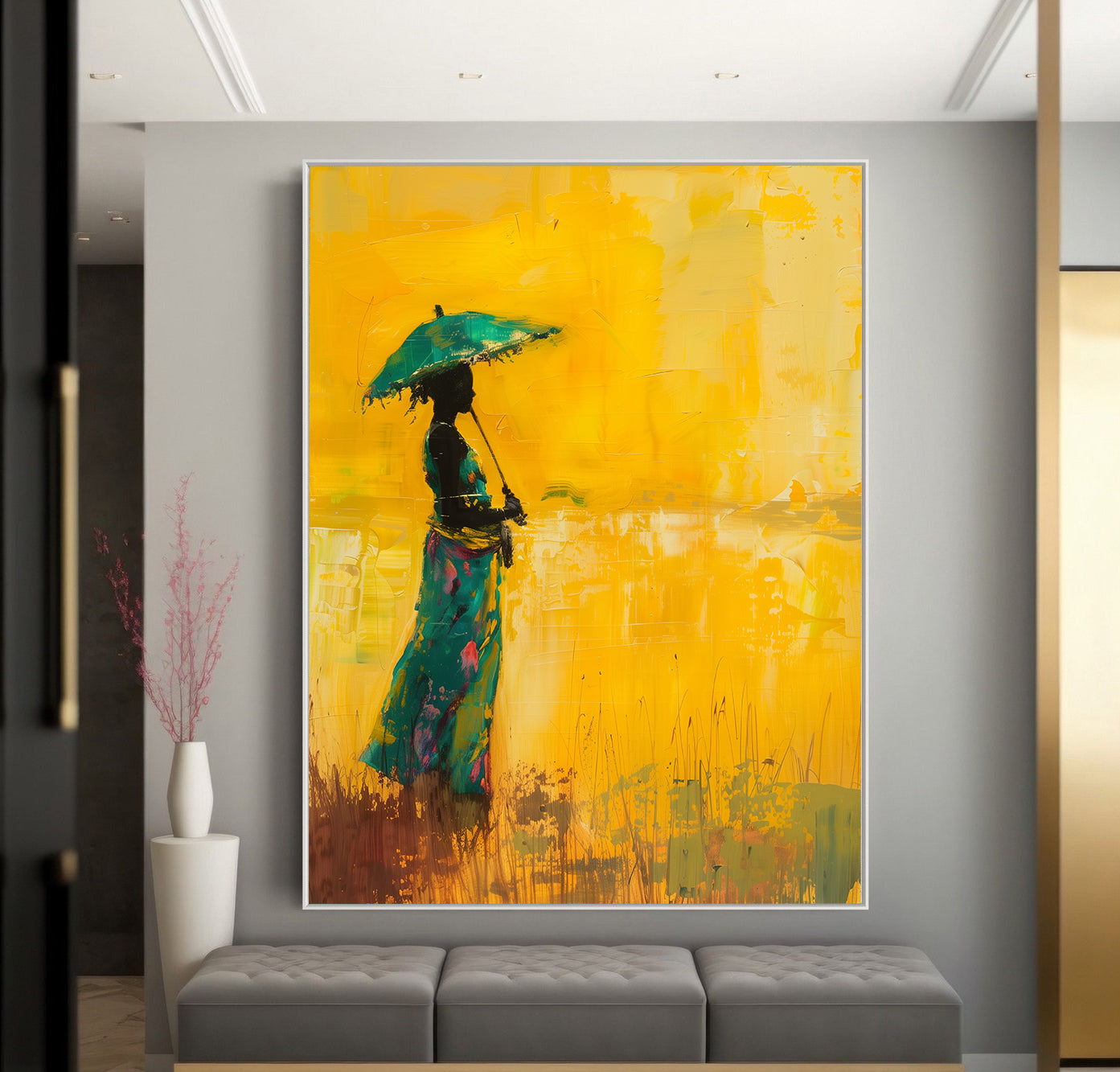 Leinwandbild - Brennende Kerze