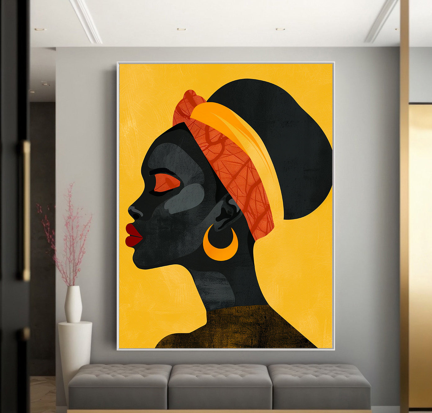 Leinwandbild - Brennende Kerze