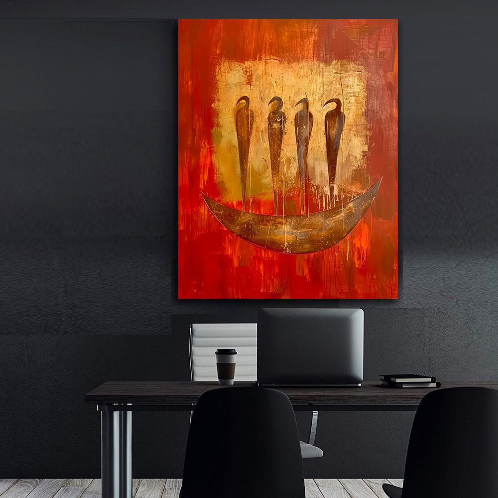 Peinture sur toile - Bougie allumée