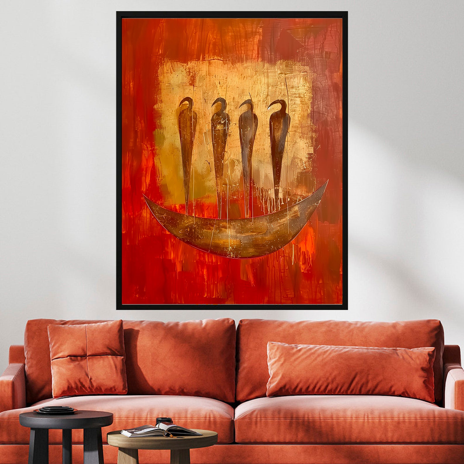 Peinture sur toile - Bougie allumée