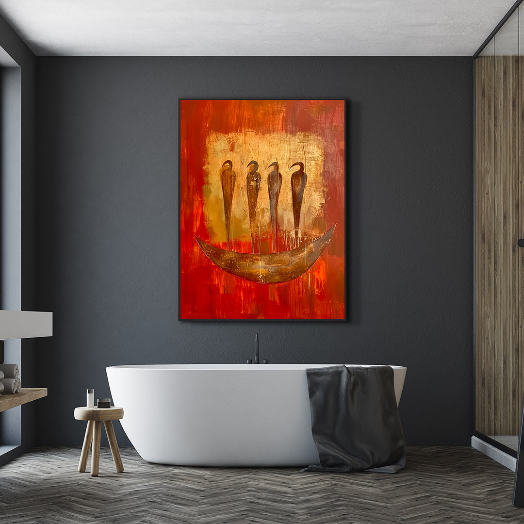 Peinture sur toile - Bougie allumée