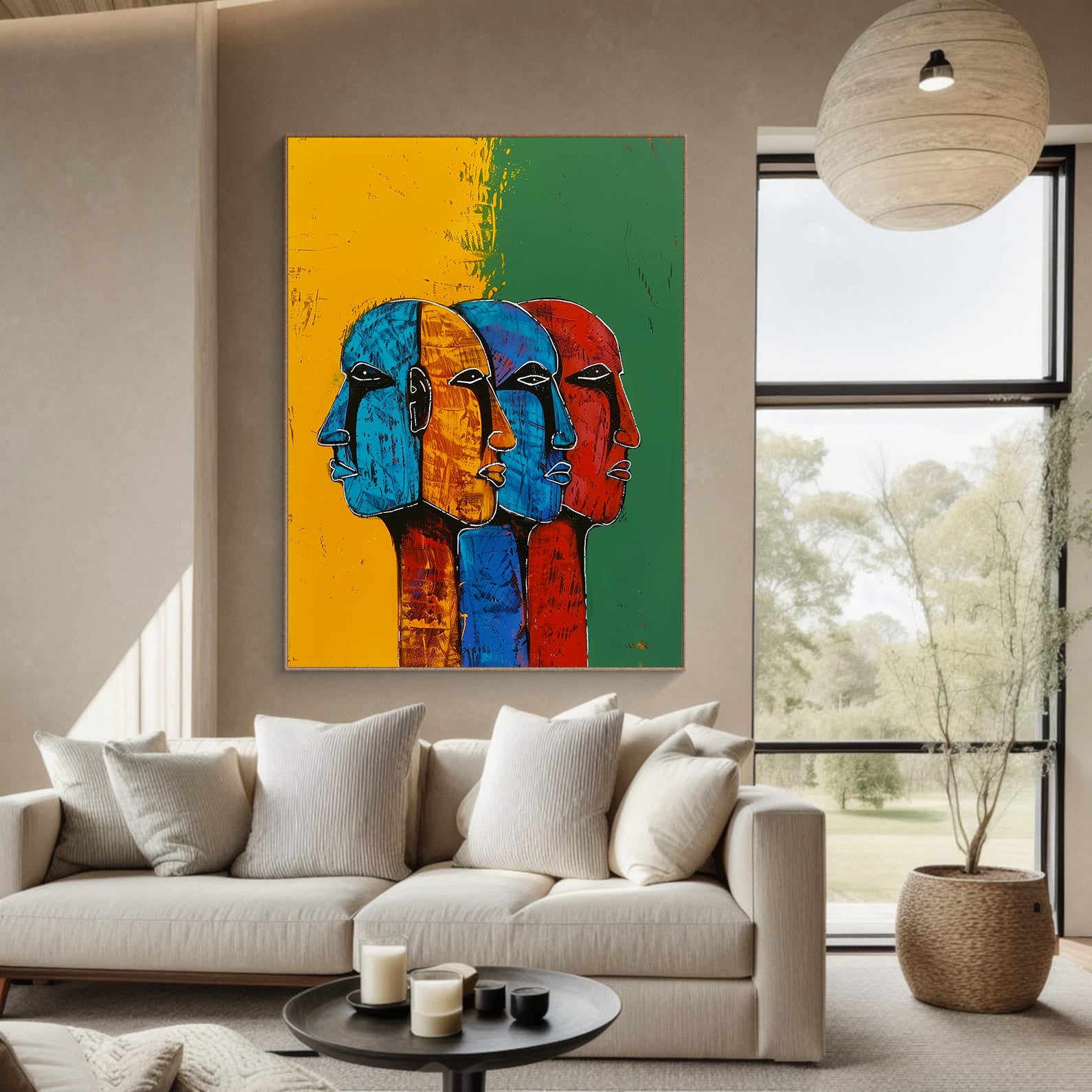 Leinwandbild - Brennende Kerze