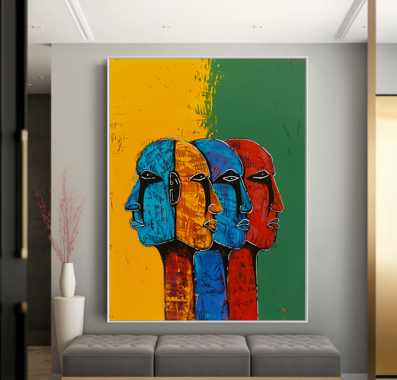 Leinwandbild - Brennende Kerze