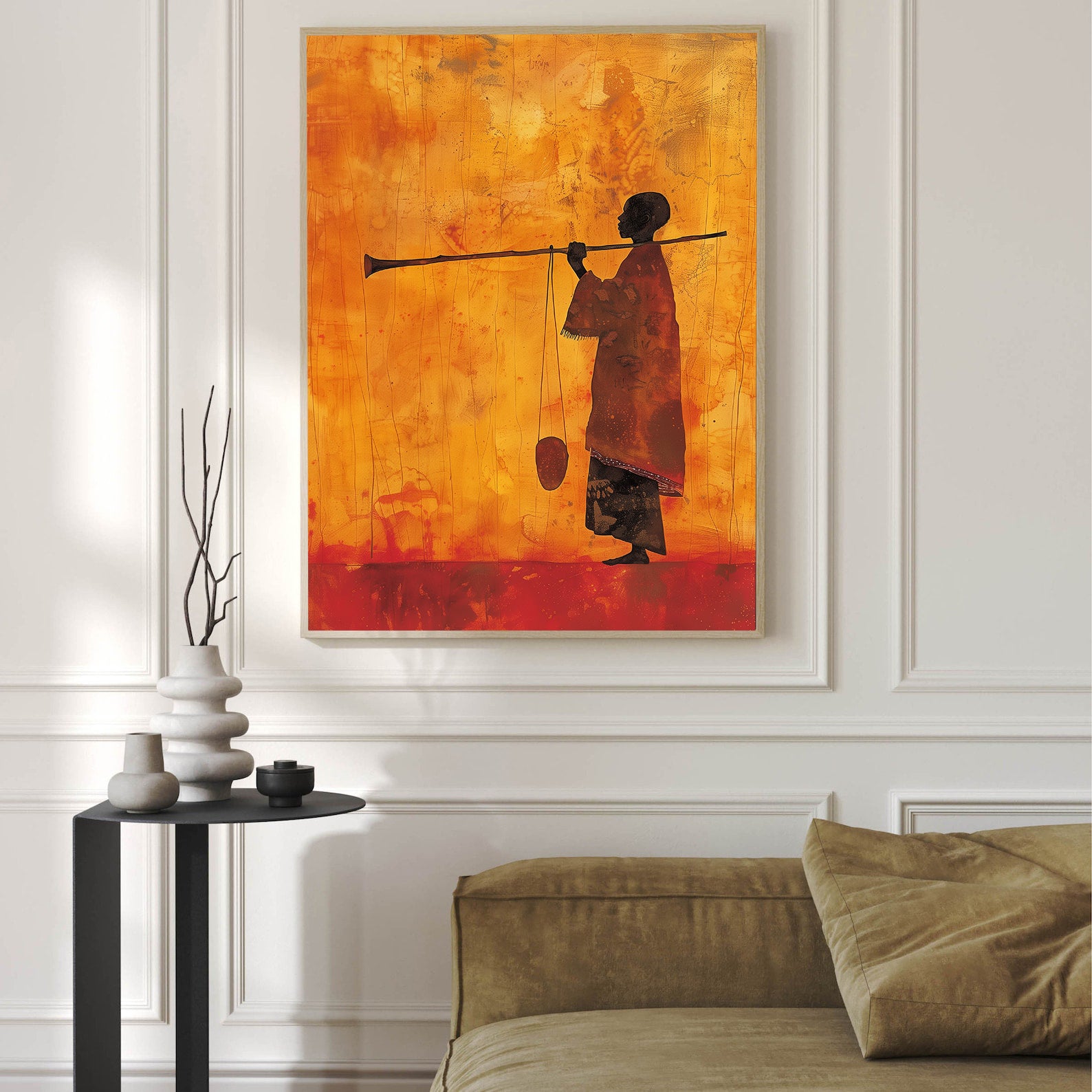 Leinwandbild - Brennende Kerze