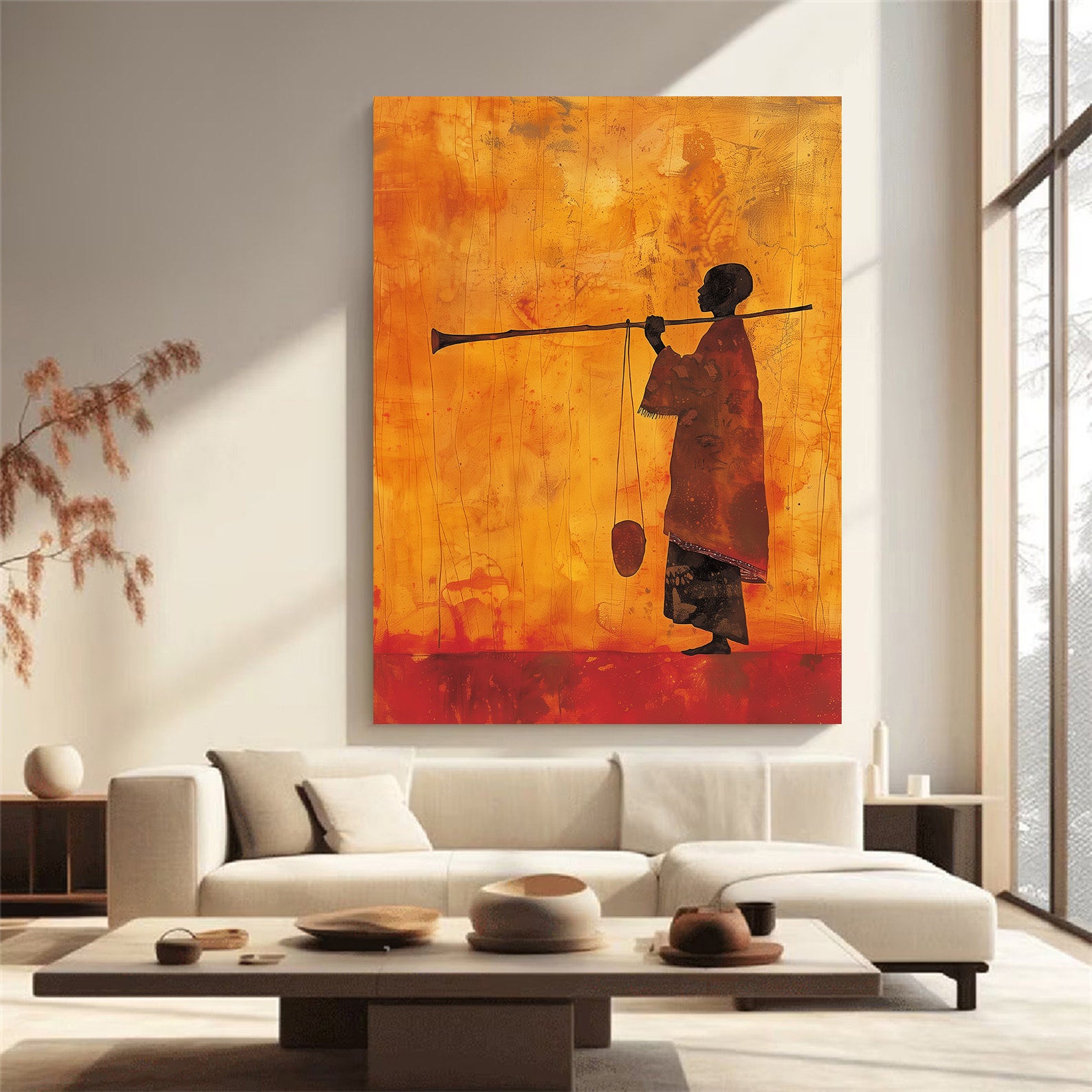 Leinwandbild - Brennende Kerze