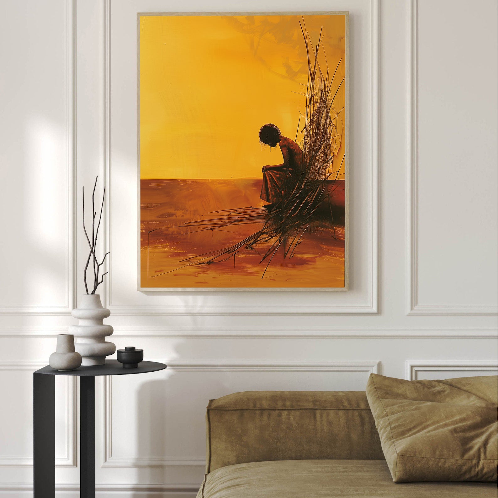 Leinwandbild - Brennende Kerze