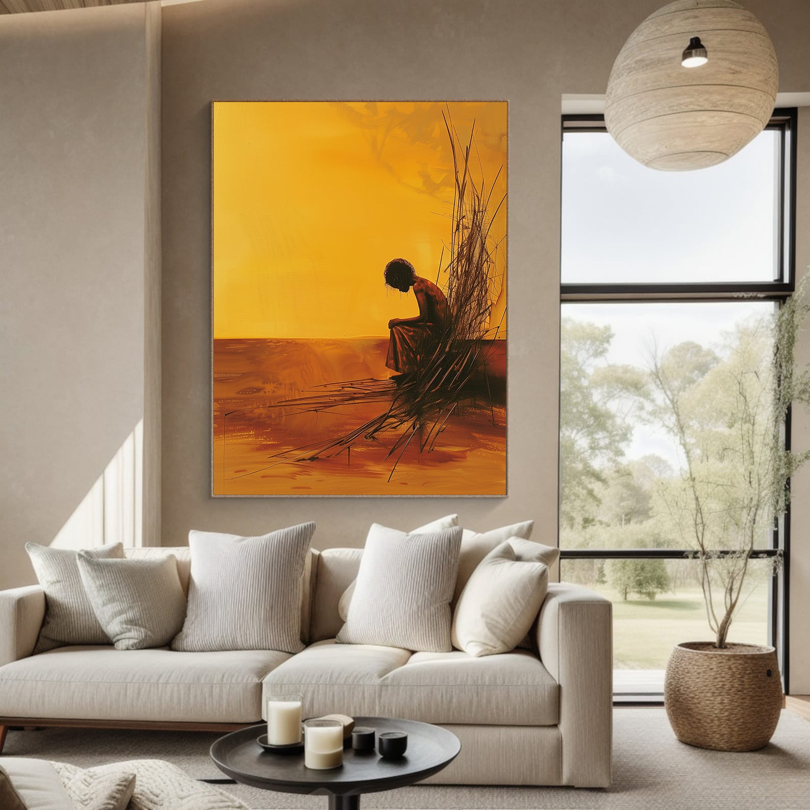 Leinwandbild - Brennende Kerze