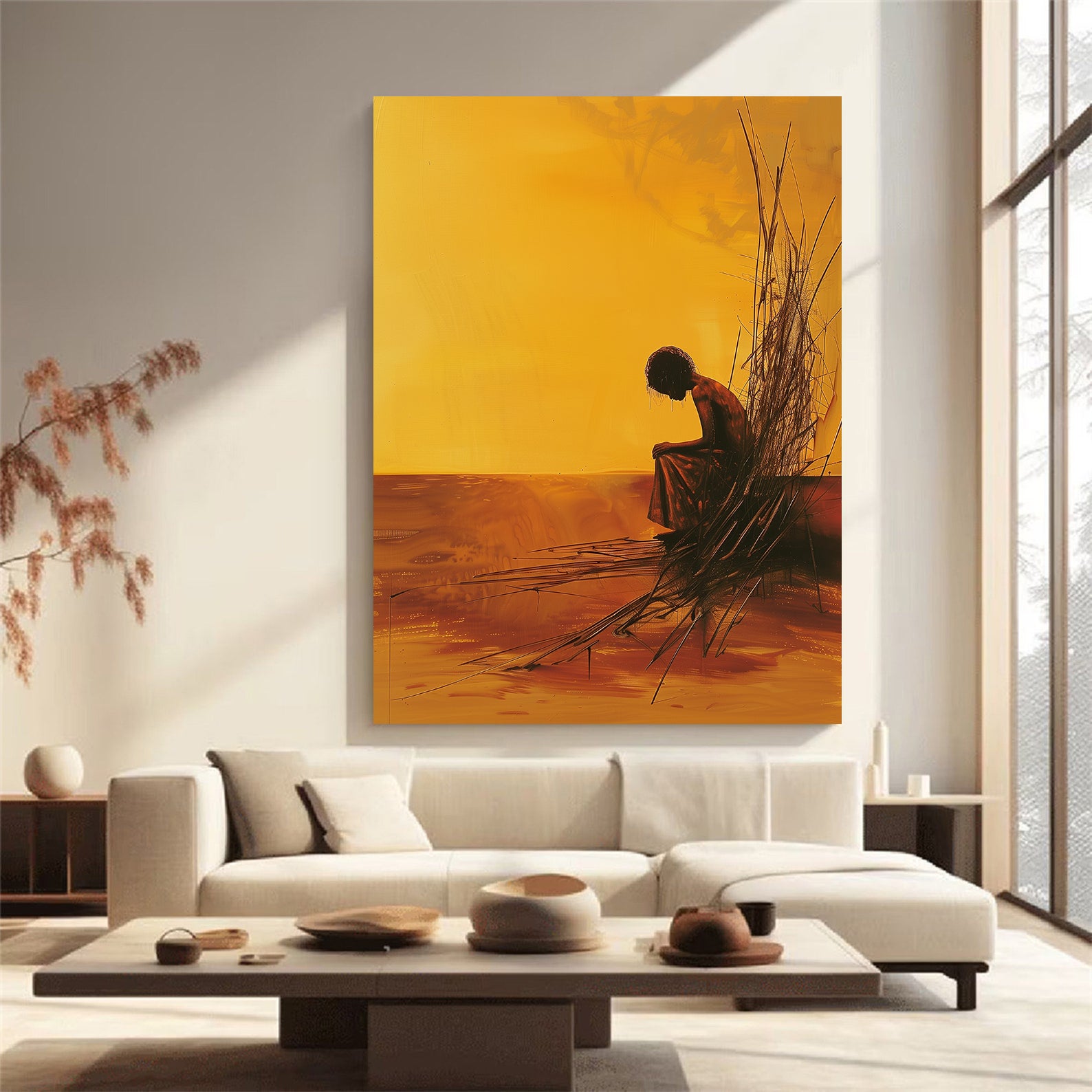 Leinwandbild - Brennende Kerze