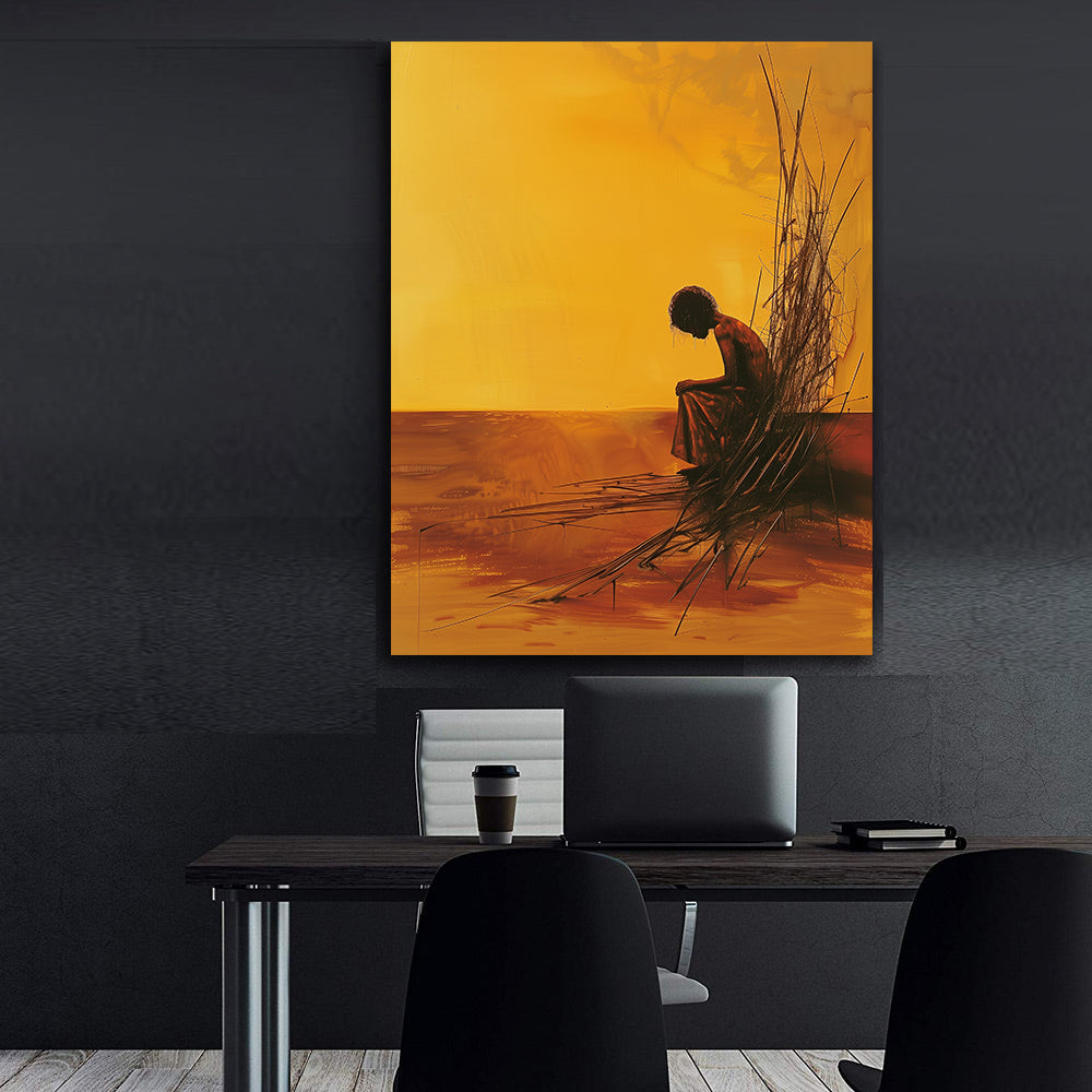 Leinwandbild - Brennende Kerze