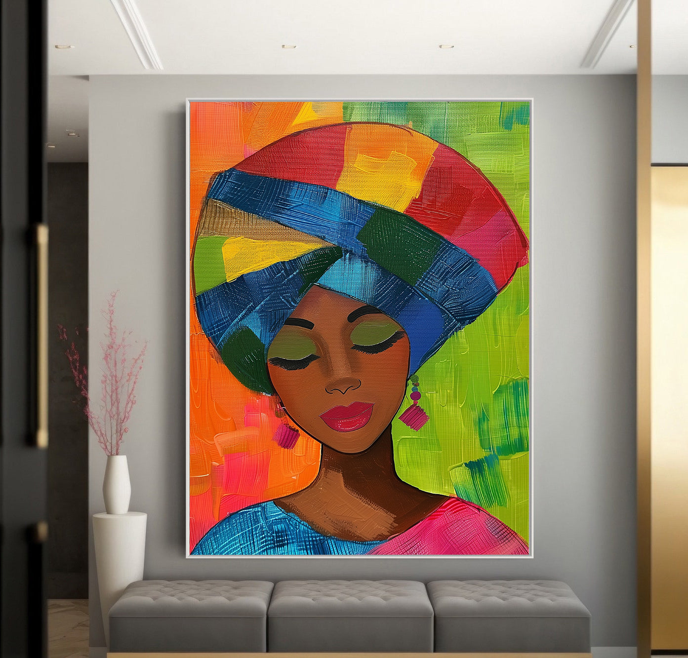 Leinwandbild - Brennende Kerze