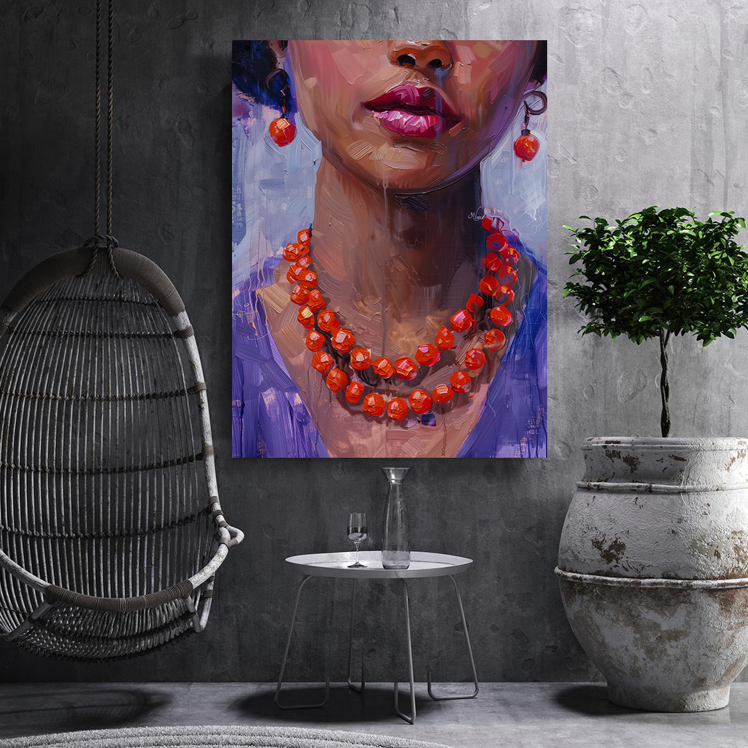 Leinwandbild - Brennende Kerze