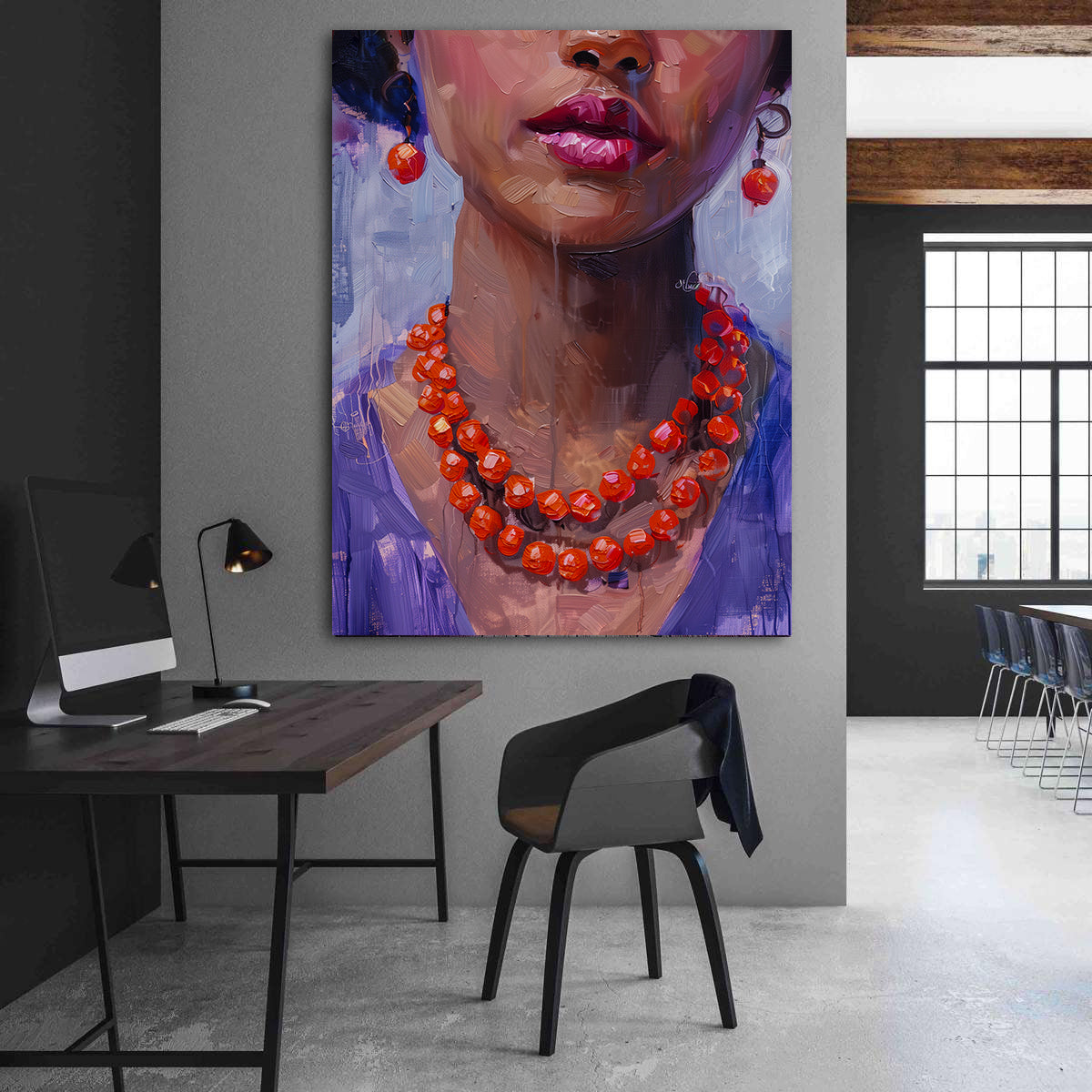 Leinwandbild - Brennende Kerze