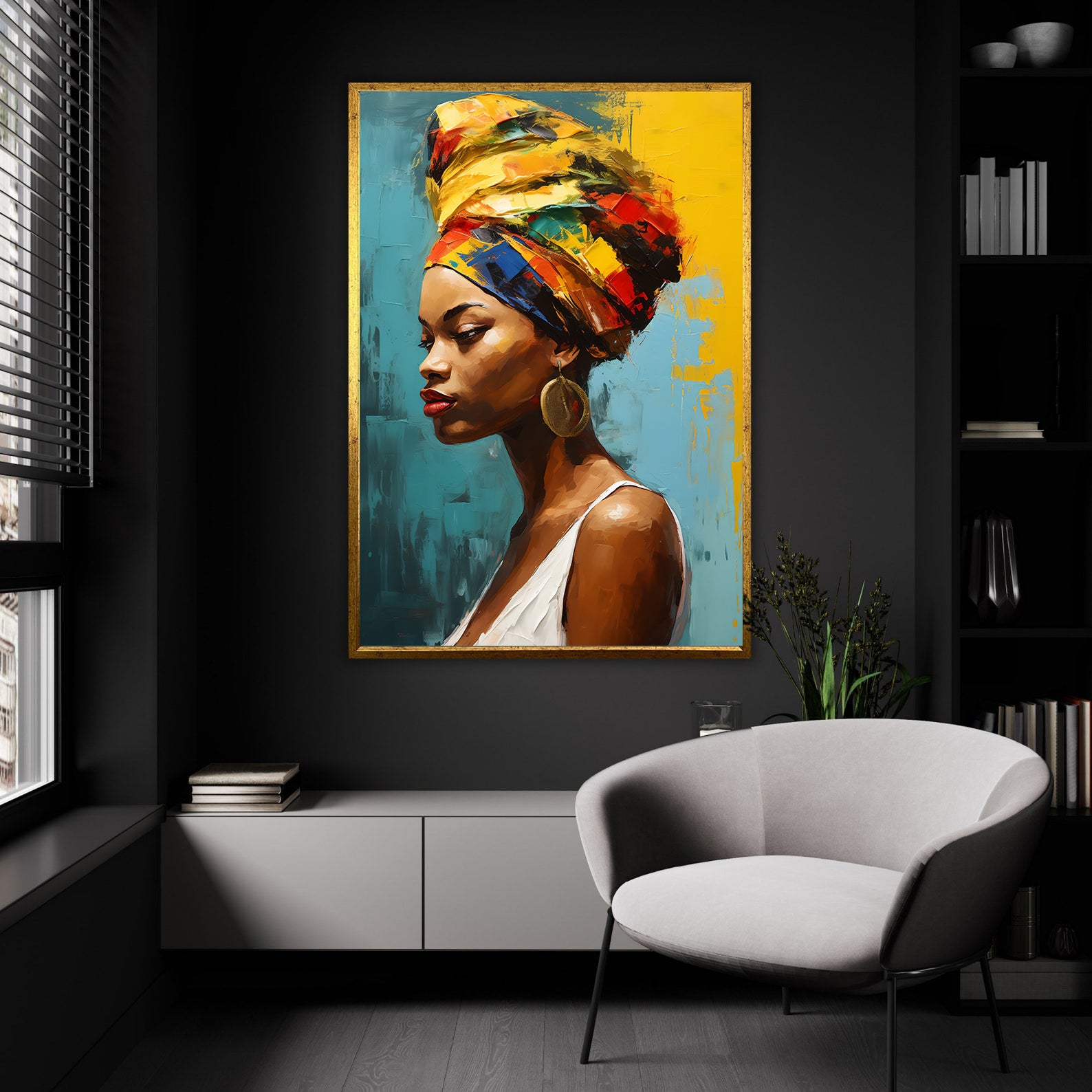 Leinwandbild - Brennende Kerze