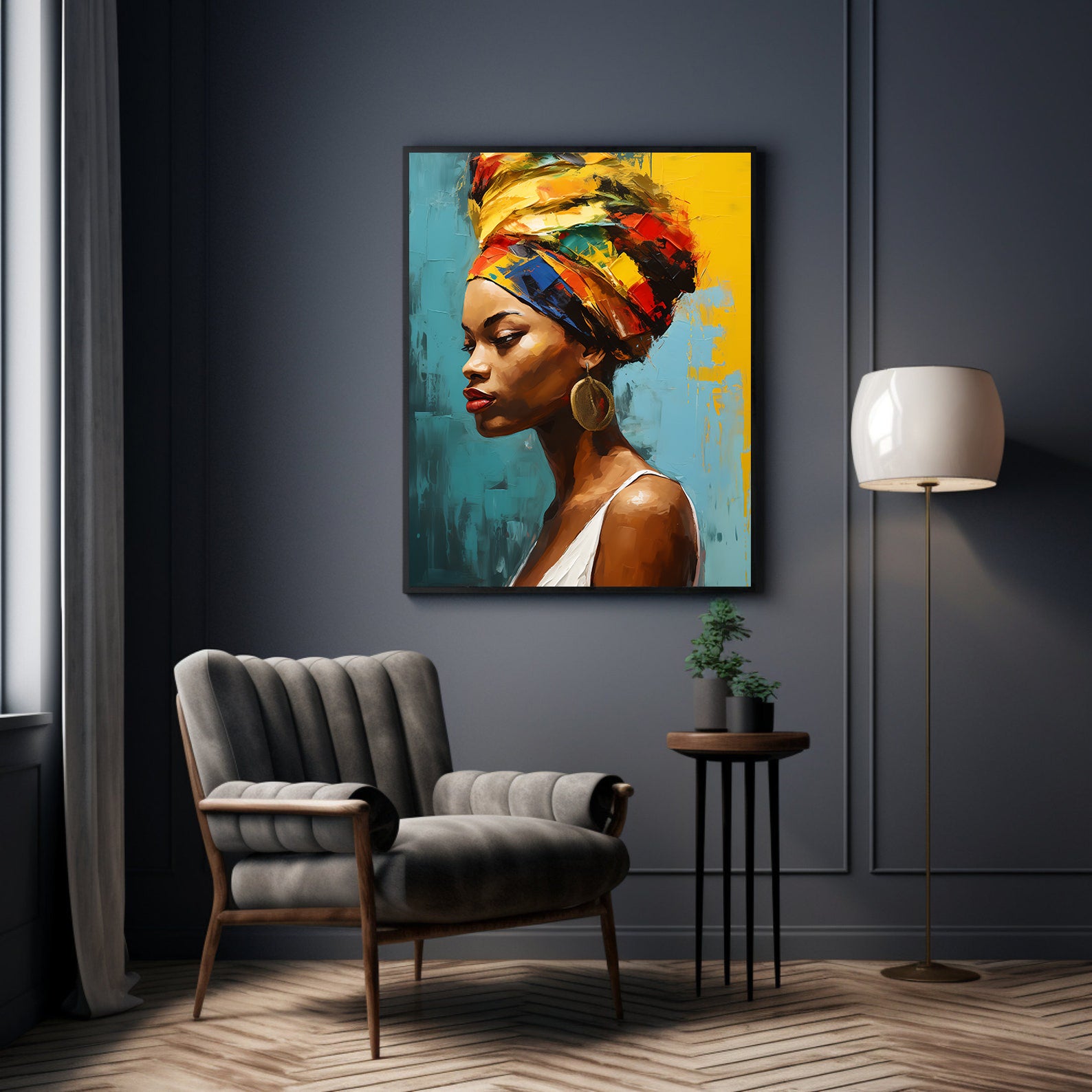 Leinwandbild - Brennende Kerze