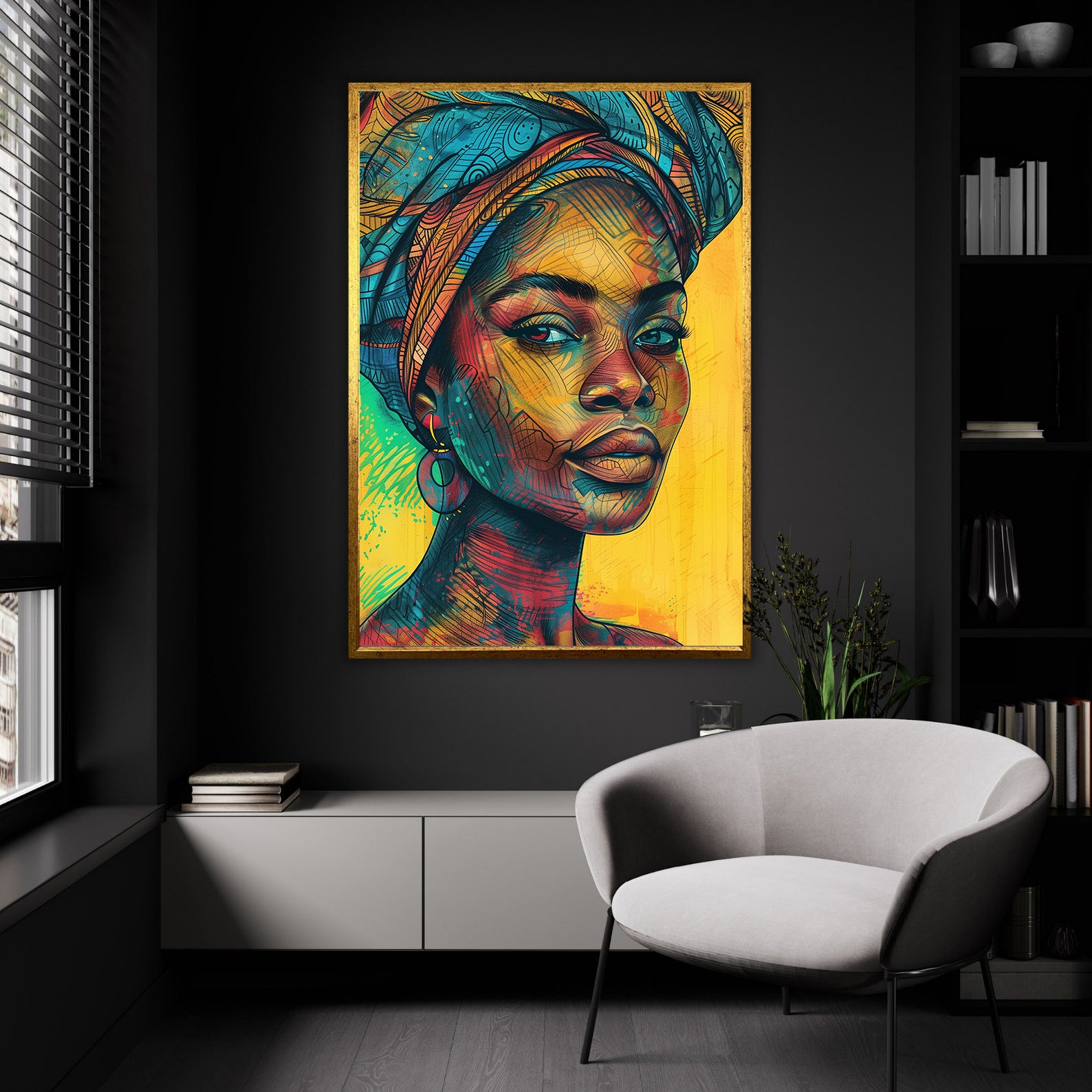 Leinwandbild - Brennende Kerze