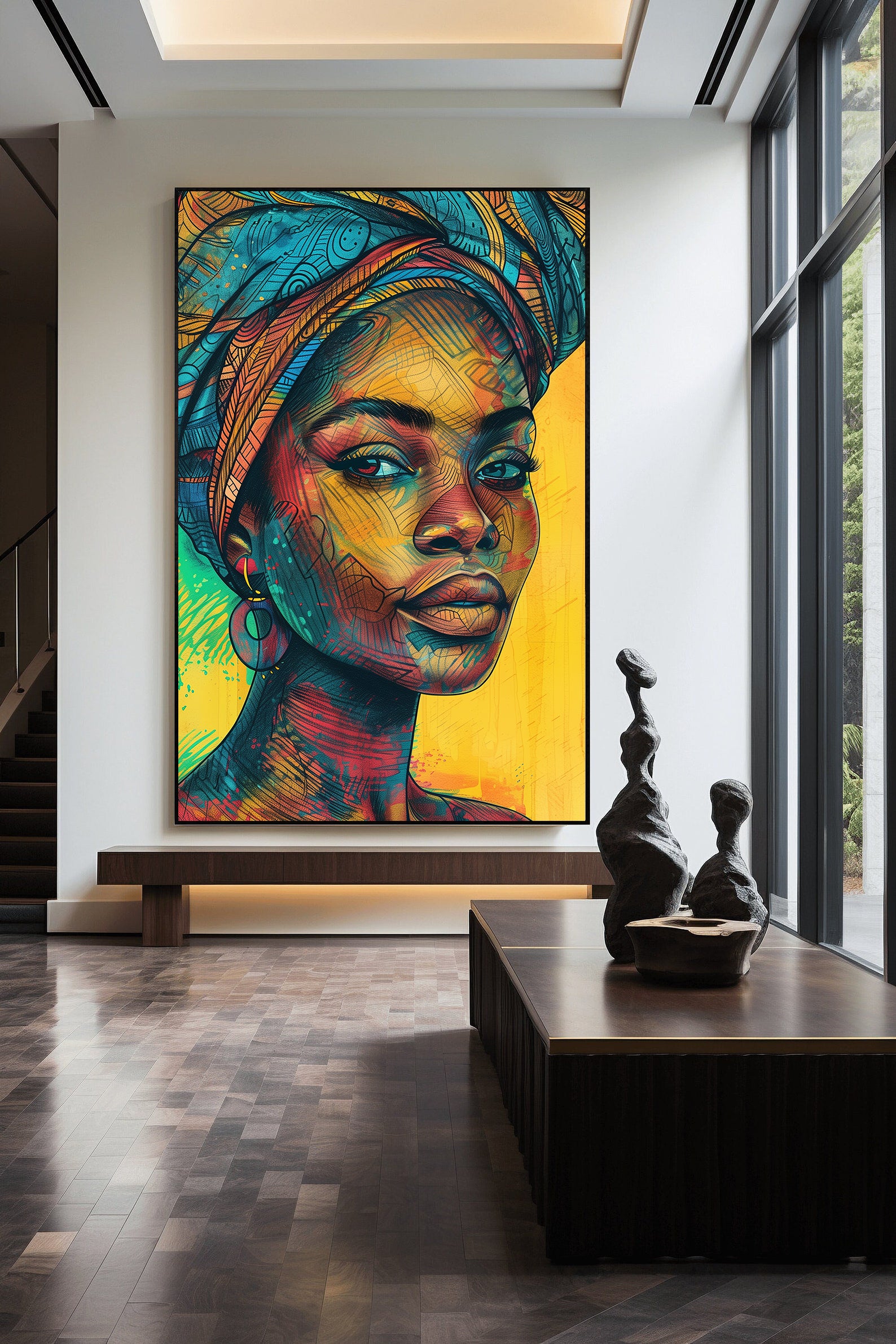 Leinwandbild - Brennende Kerze