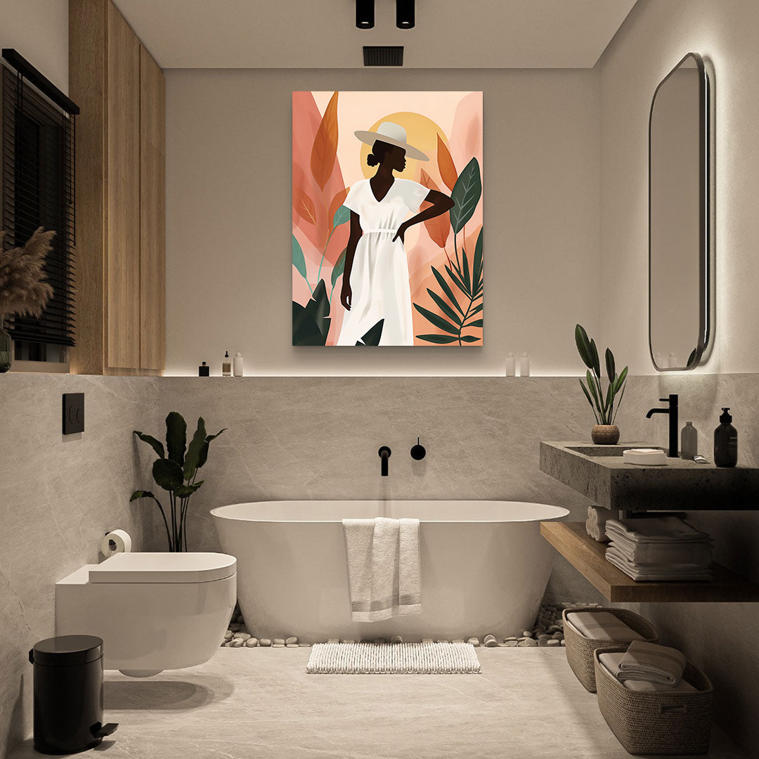 Leinwandbild - Brennende Kerze