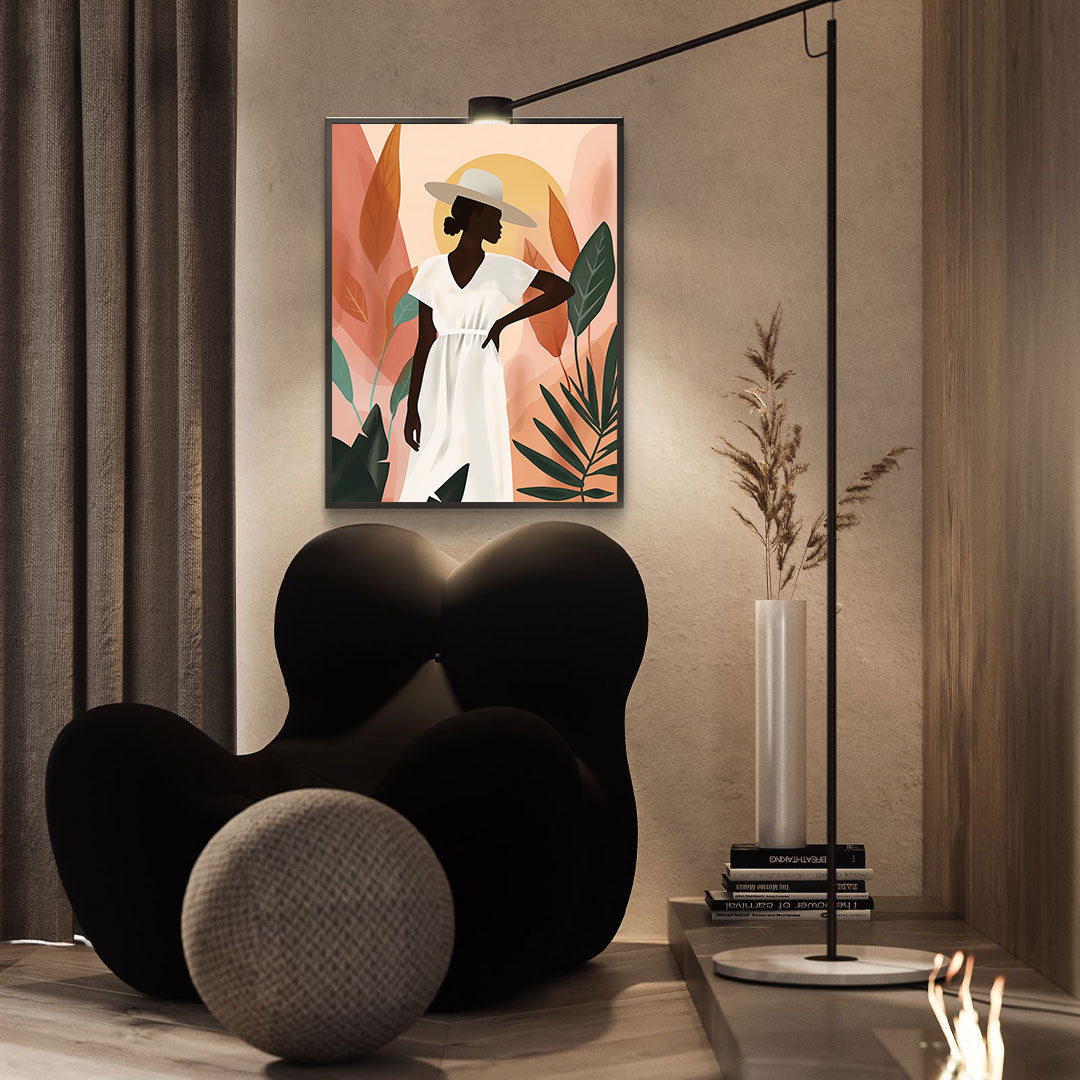 Leinwandbild - Brennende Kerze