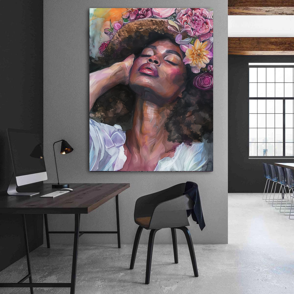 Leinwandbild - Brennende Kerze