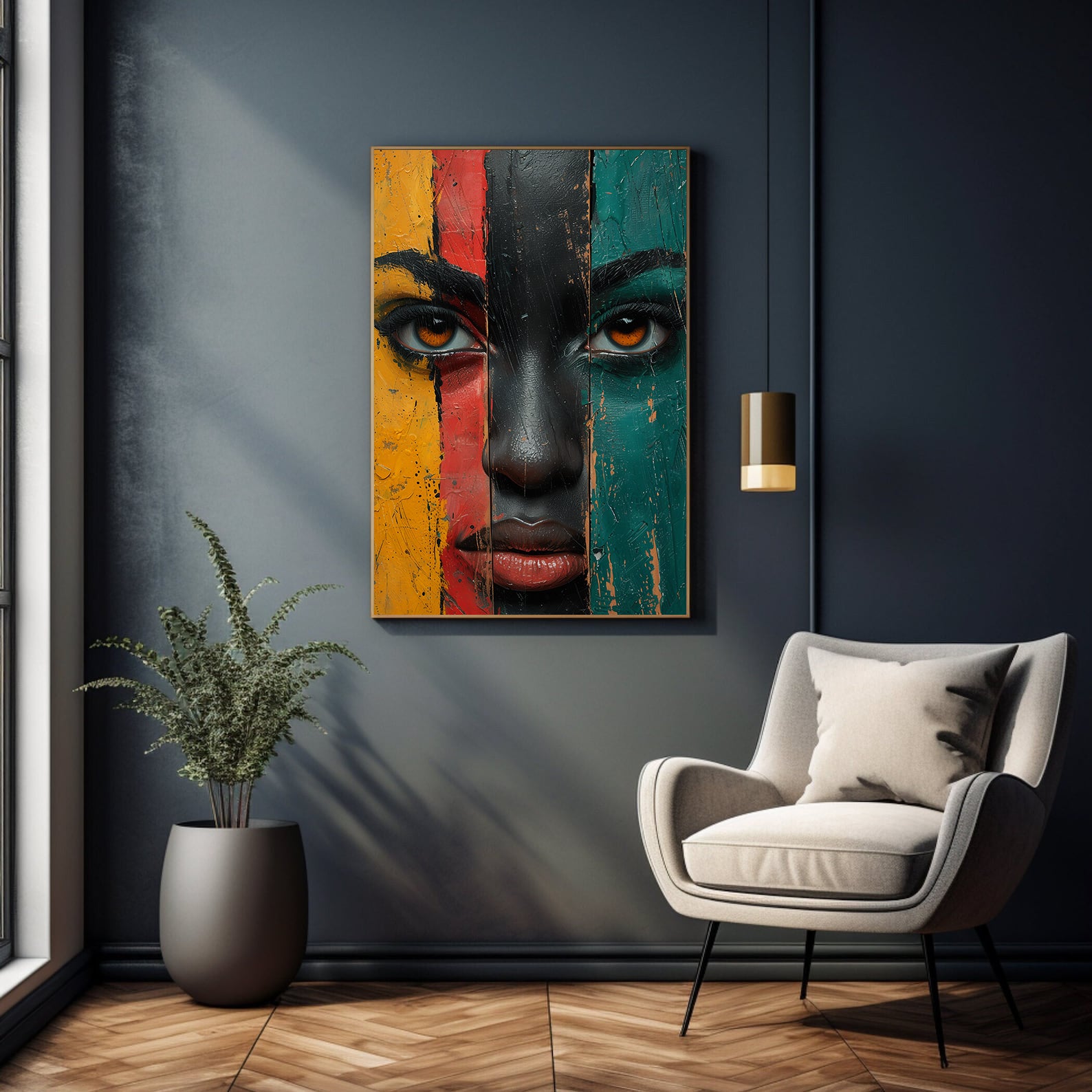 Leinwandbild - Brennende Kerze