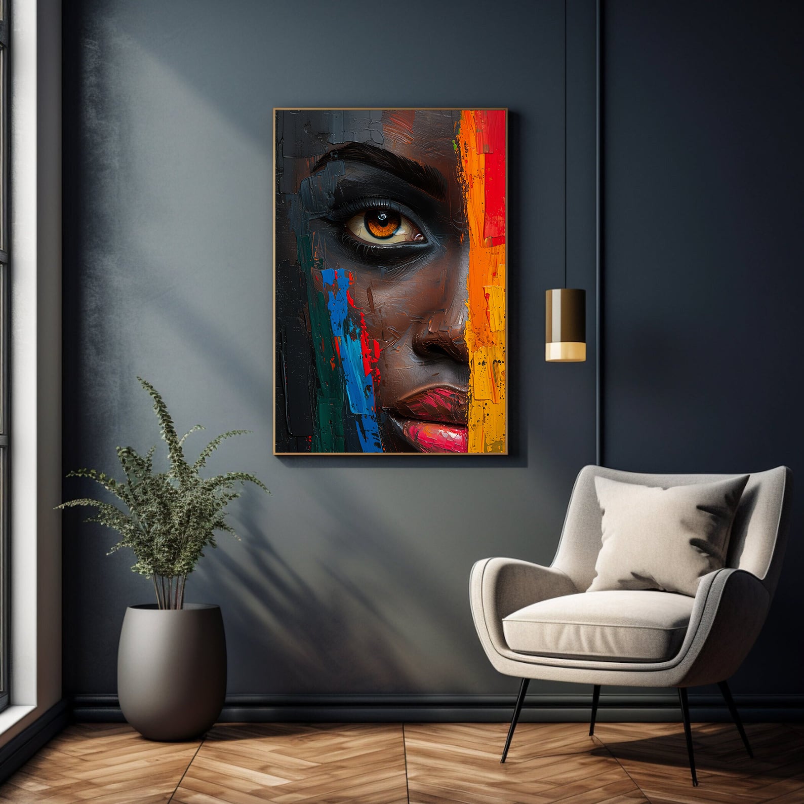 Leinwandbild - Brennende Kerze