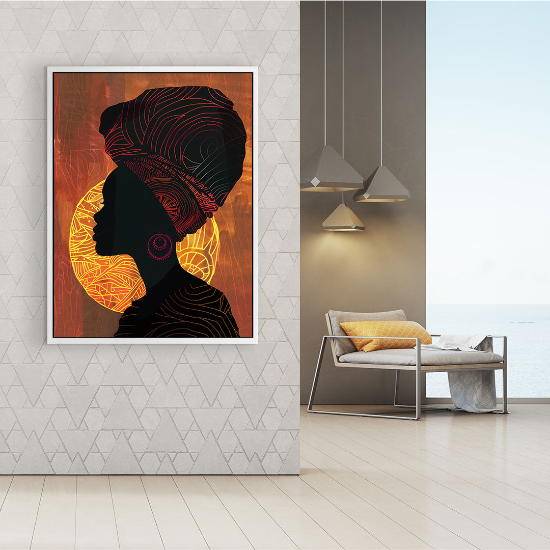 Leinwandbild - Brennende Kerze