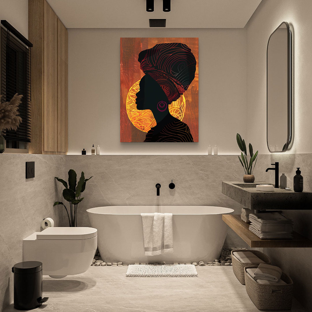 Leinwandbild - Brennende Kerze