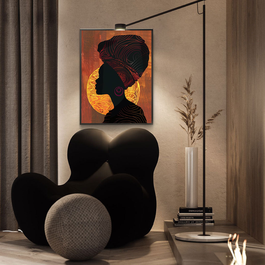 Leinwandbild - Brennende Kerze