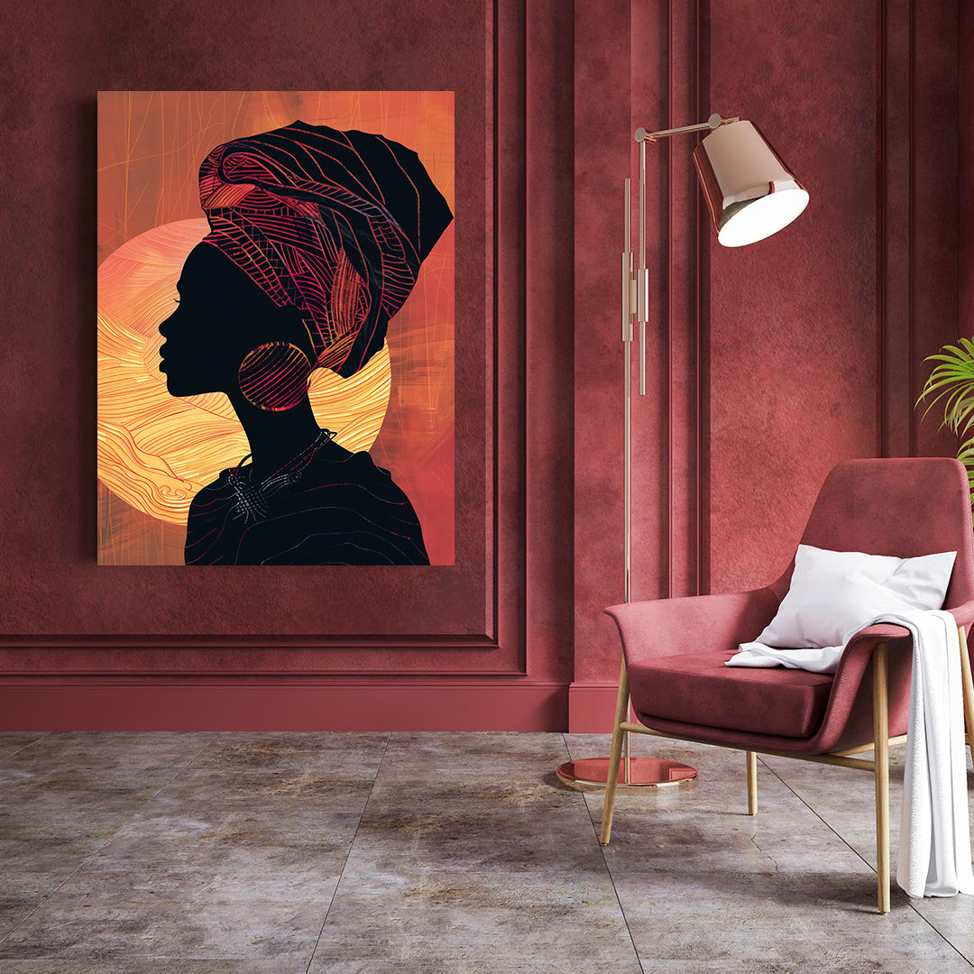 Leinwandbild - Brennende Kerze