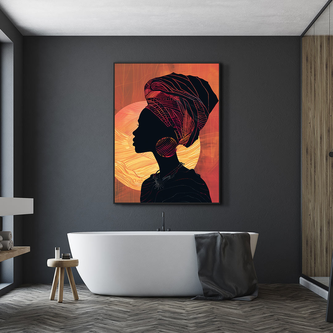 Leinwandbild - Brennende Kerze