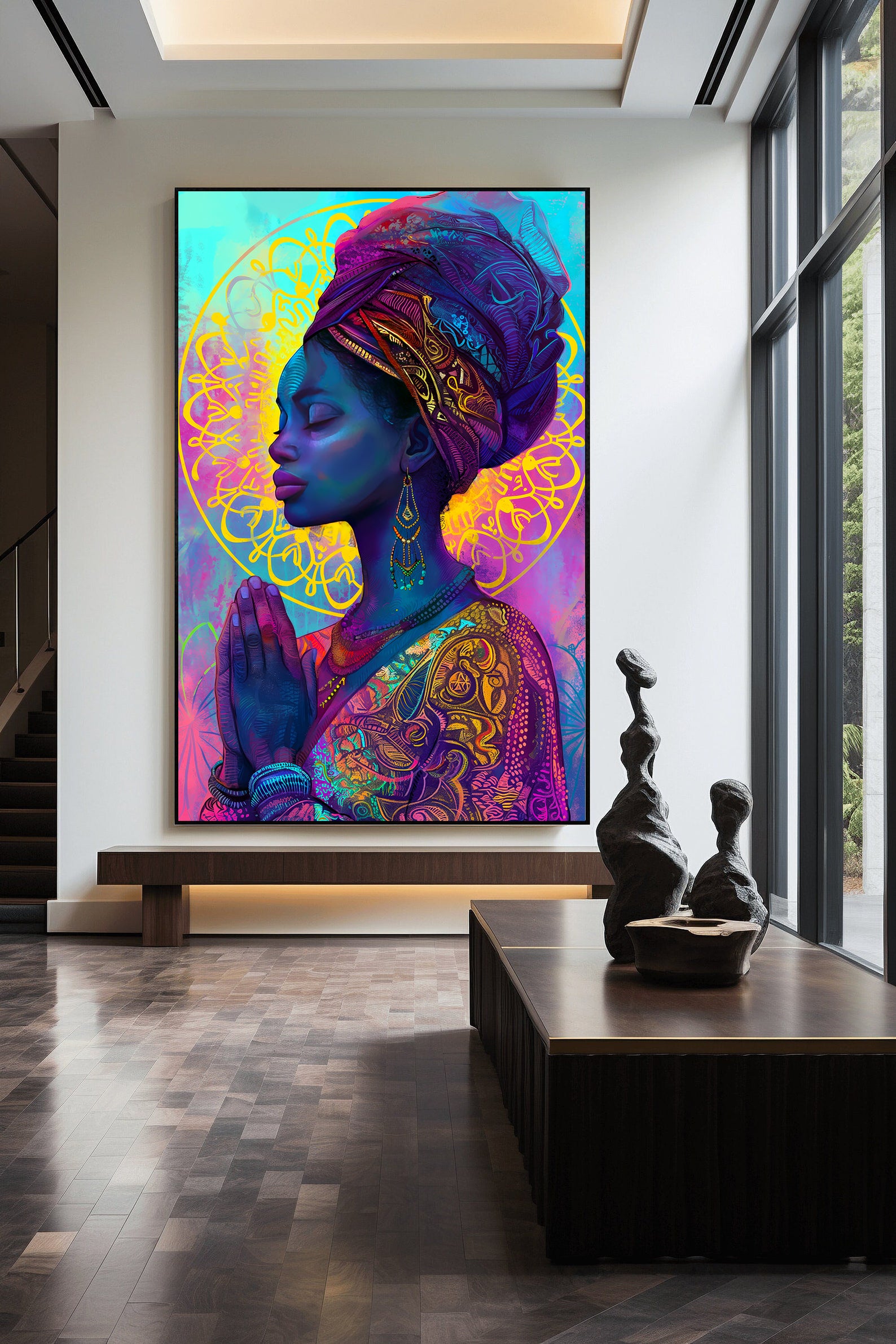 Leinwandbild - Brennende Kerze