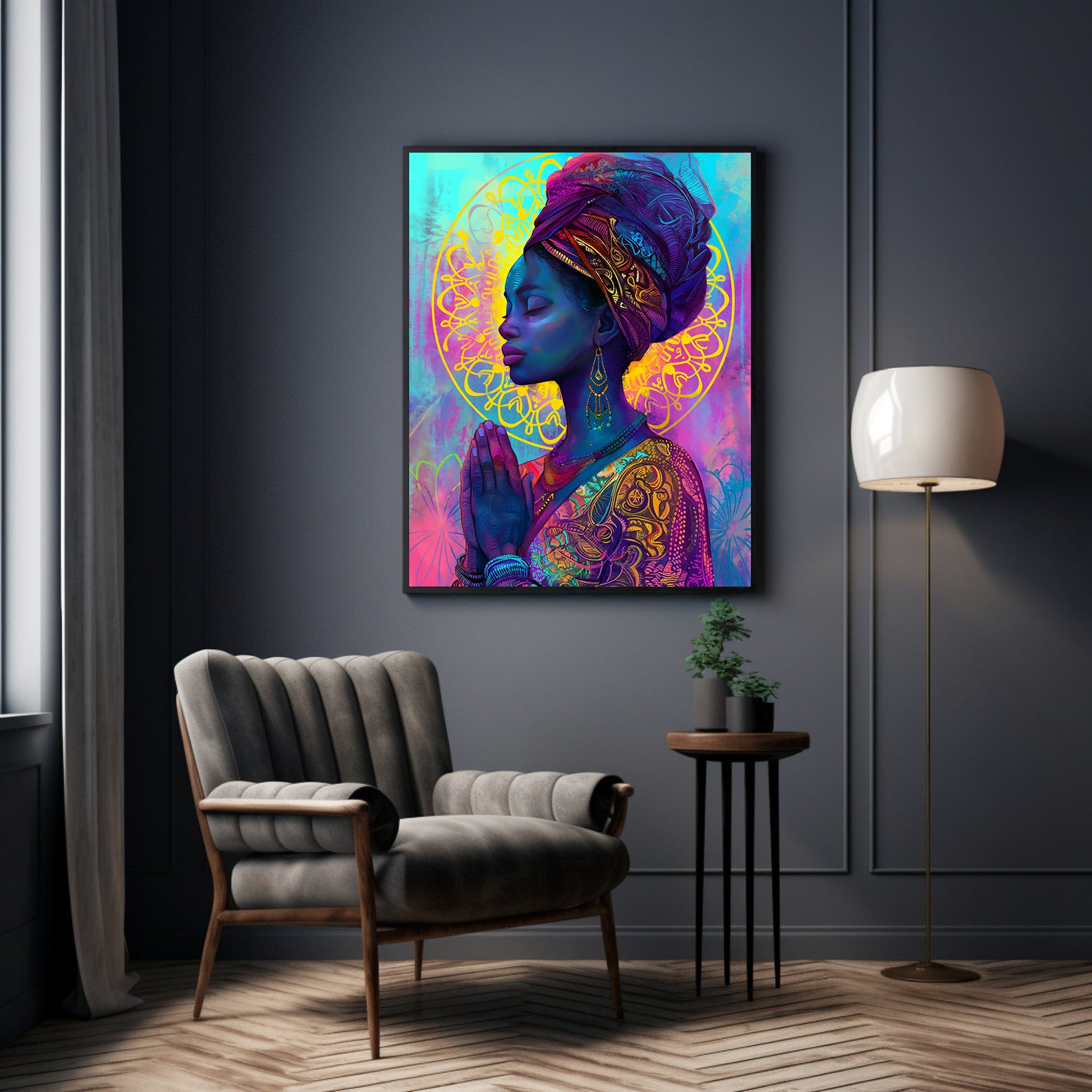 Leinwandbild - Brennende Kerze