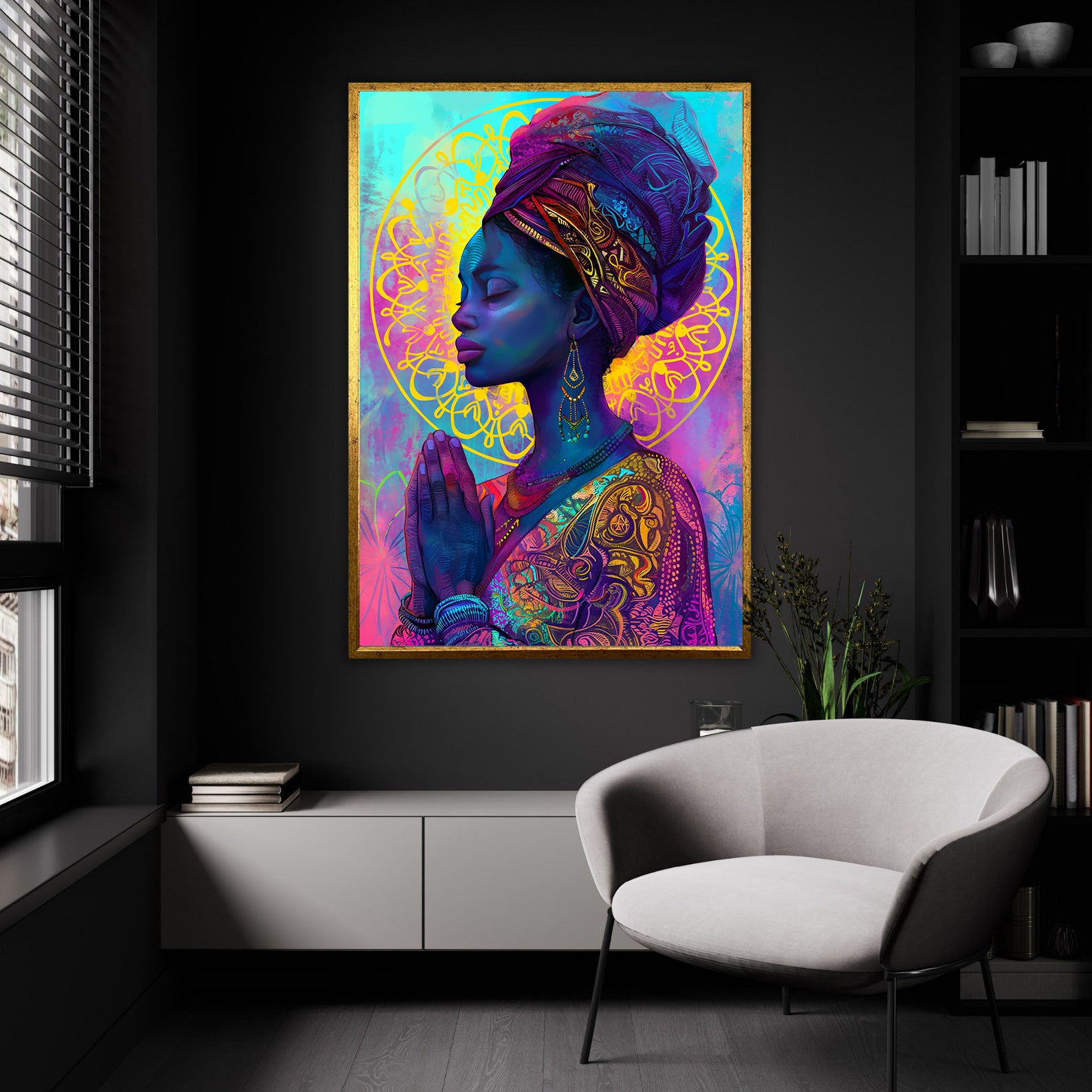 Leinwandbild - Brennende Kerze