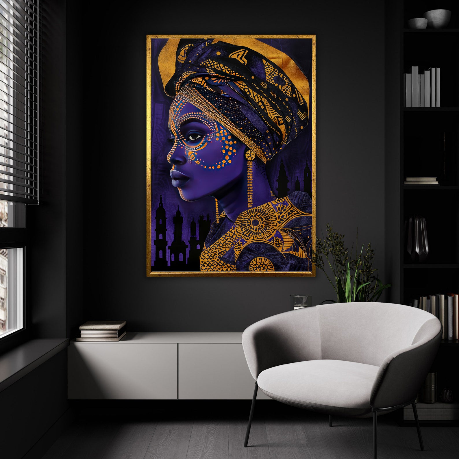 Leinwandbild - Brennende Kerze