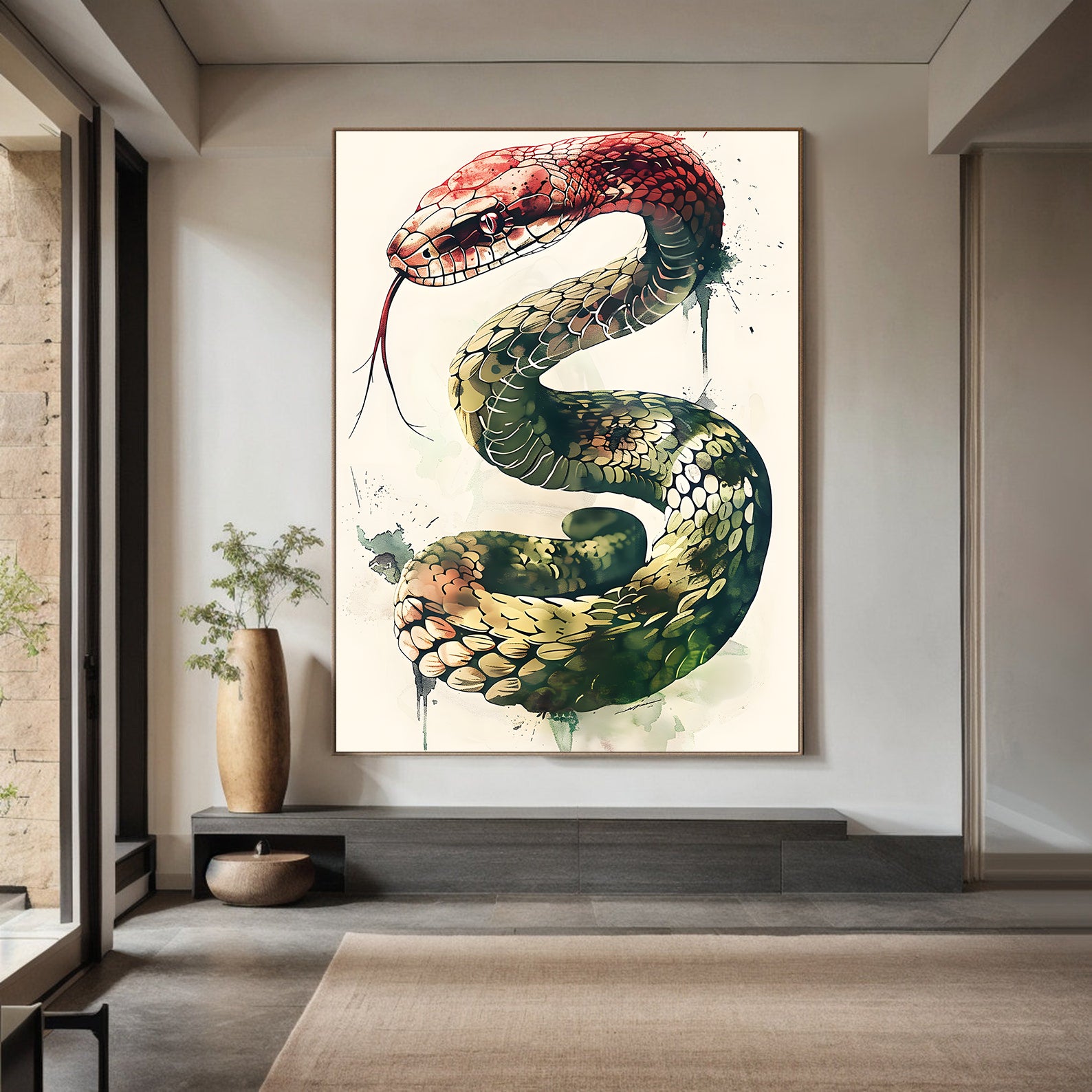 Peinture sur toile - Bougie allumée