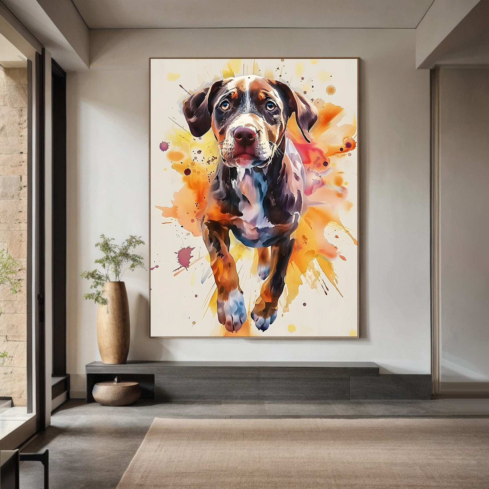 Peinture sur toile - Bougie allumée