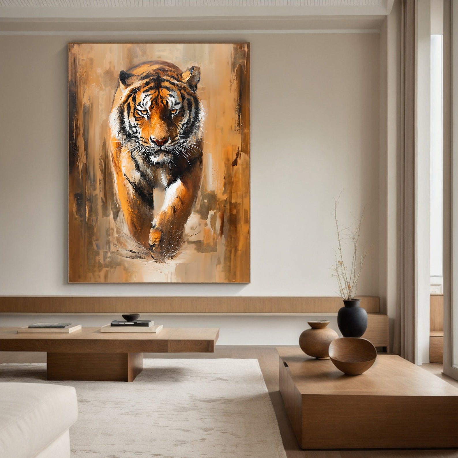 Peinture sur toile - Bougie allumée