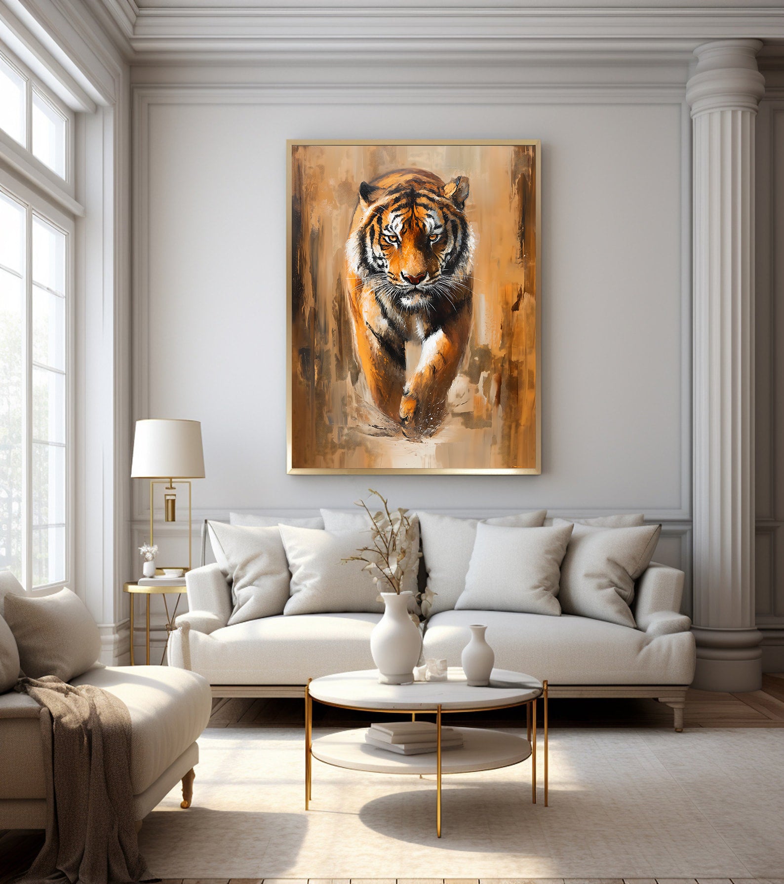 Peinture sur toile - Bougie allumée