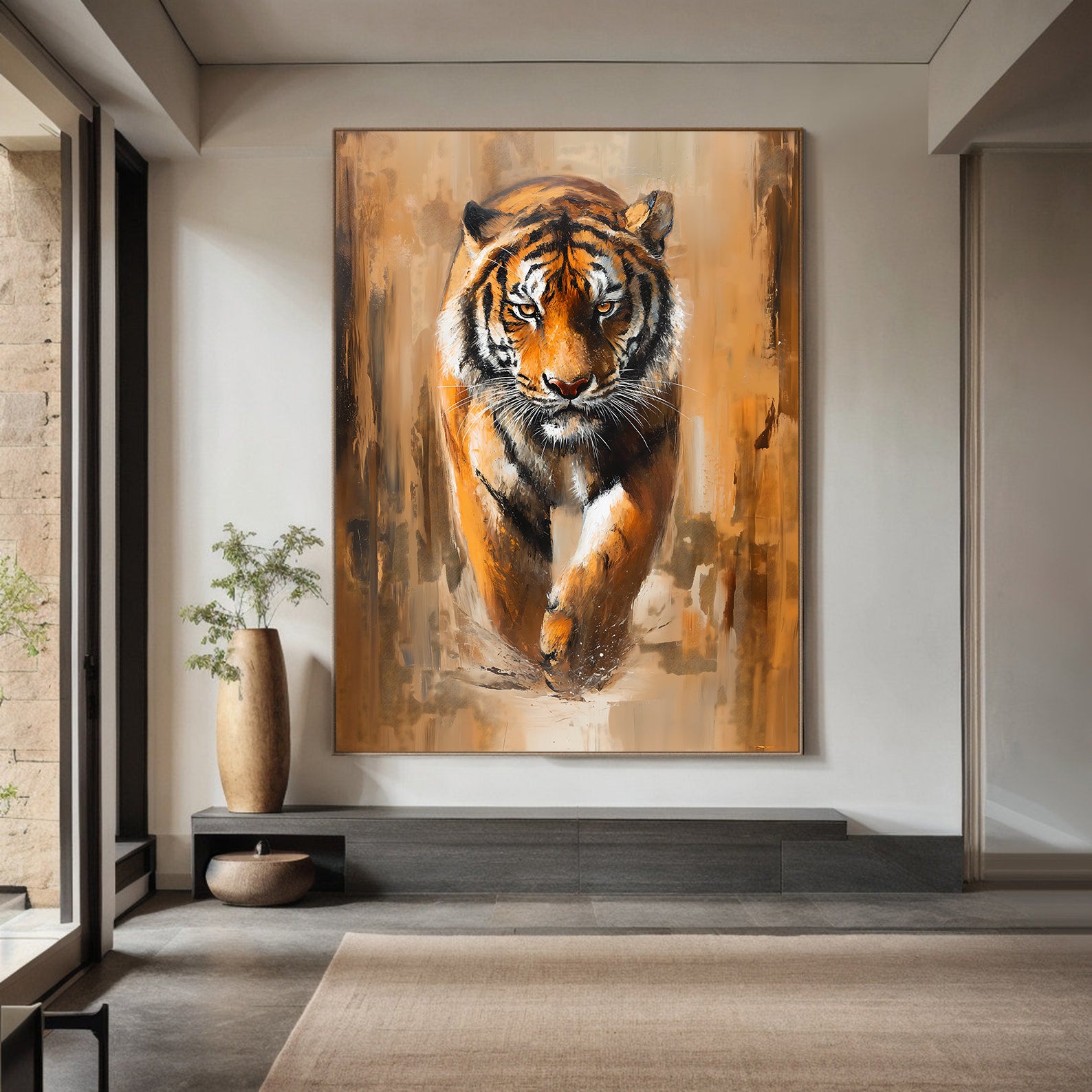 Peinture sur toile - Bougie allumée