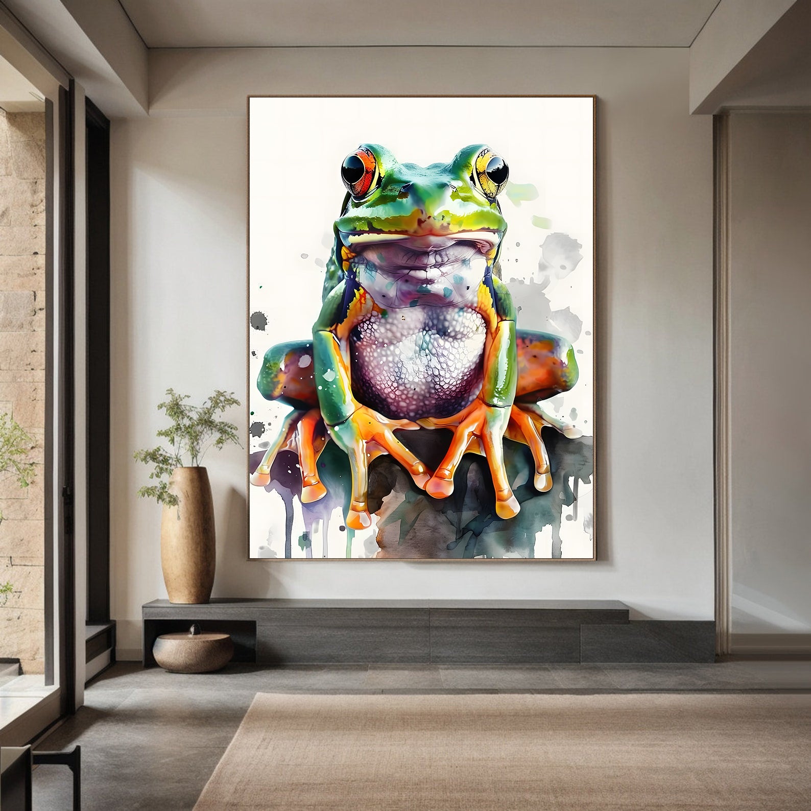 Leinwandbild - Brennende Kerze