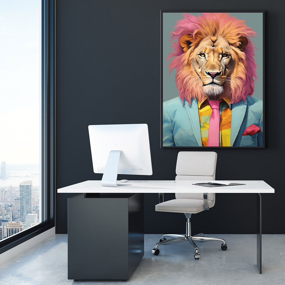 Tablou Canvas - Businessman Lion