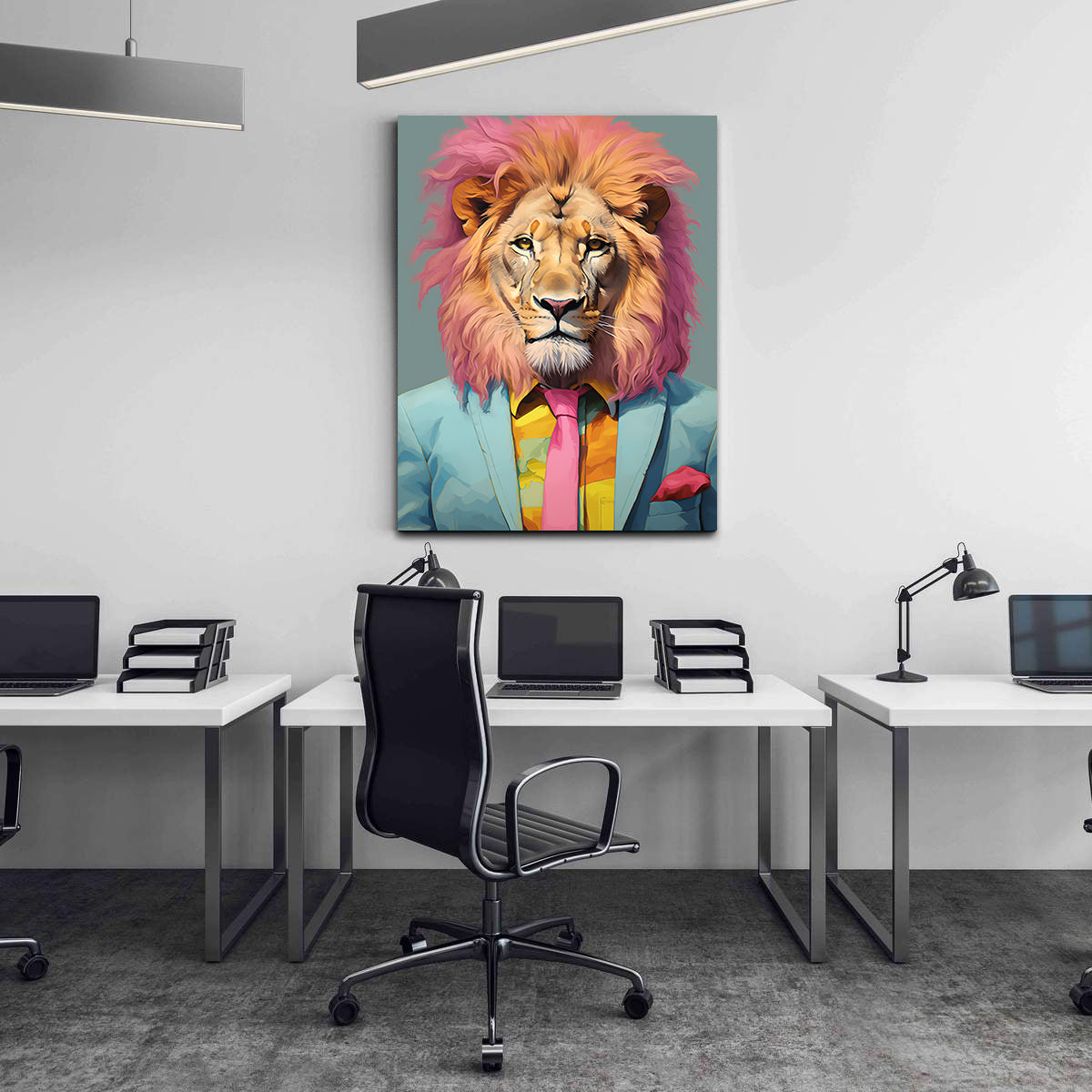 Tablou Canvas - Businessman Lion