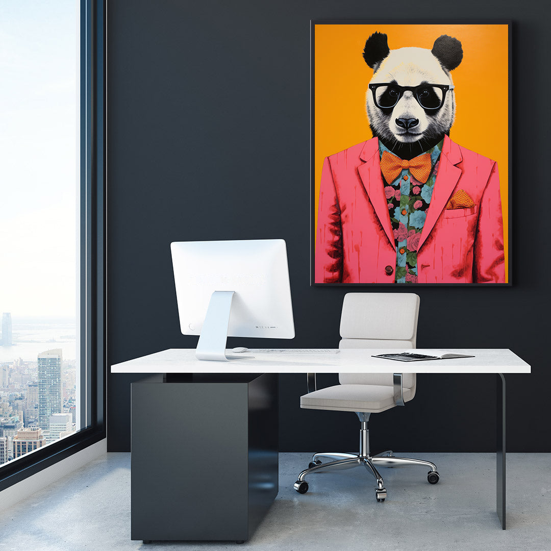 Tablou Canvas - Businessman Panda