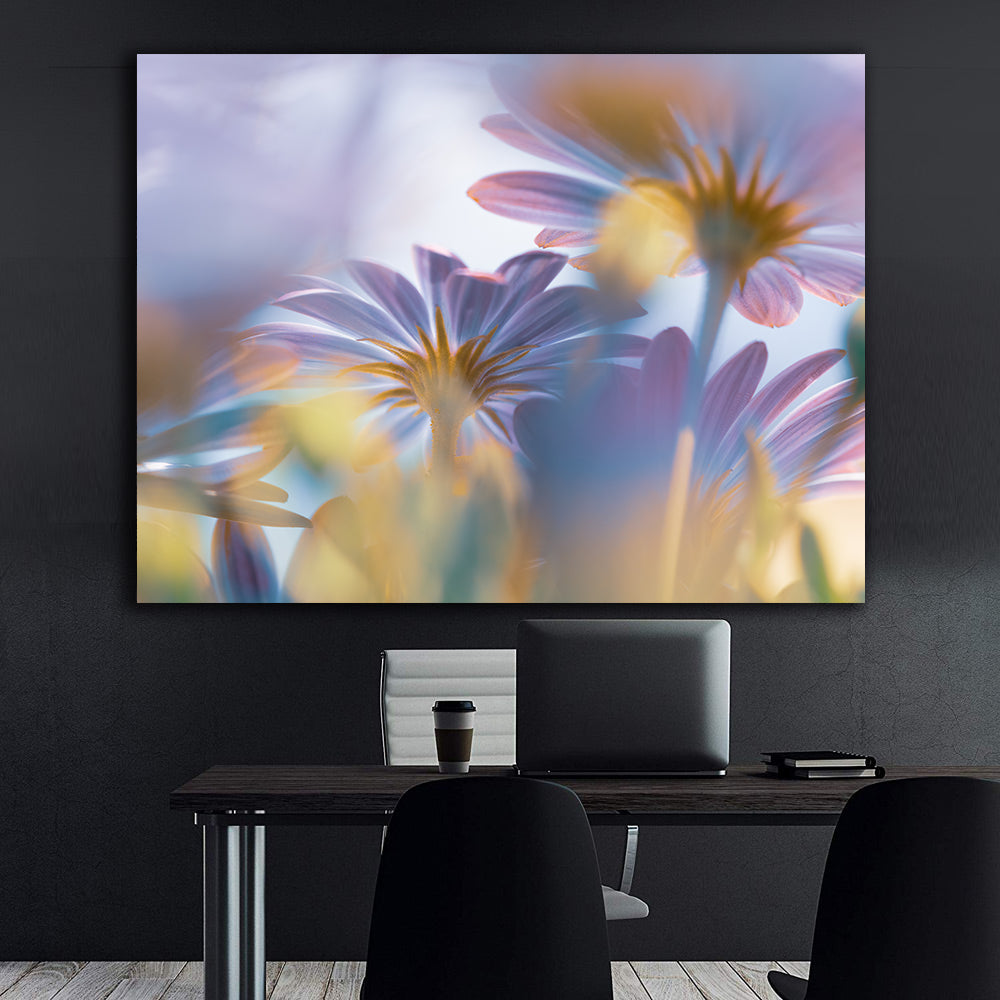 Leinwandbild - Rosa Blumen