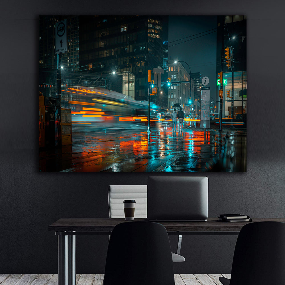 Leinwandgemälde - Nachtstadt